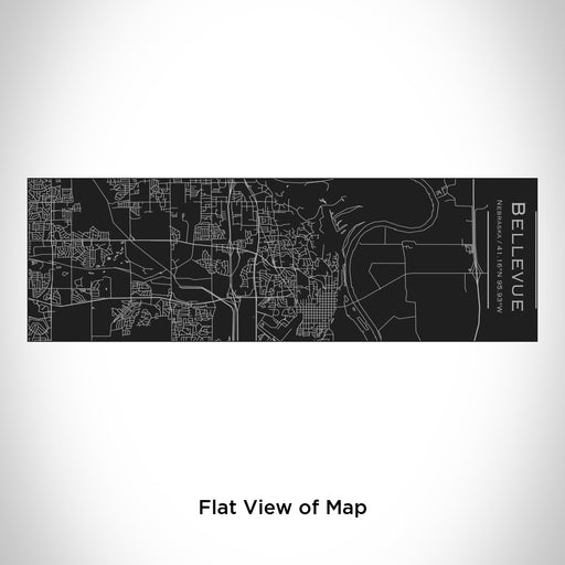 Rendered View of Bellevue Nebraska Map on 10oz Stainless Steel Insulated Cup with Sliding Lid in Black