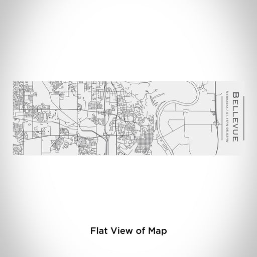 Rendered View of Bellevue Nebraska Map on 10oz Stainless Steel Insulated Cup with Sliding Lid in White