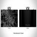 Rendered View of Bellevue Nebraska Map on 6oz Stainless Steel Flask in Black