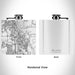 Rendered View of Bellevue Nebraska Map on 6oz Stainless Steel Flask in White