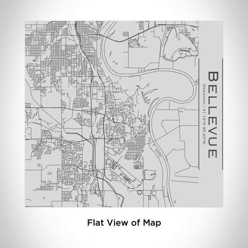 Rendered View of Bellevue Nebraska Map on 17oz Stainless Steel Insulated Tumbler