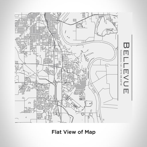 Rendered View of Bellevue Nebraska Map on 17oz Stainless Steel Insulated Tumbler in White