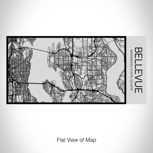 Rendered View of Bellevue Washington Map on 17oz Stainless Steel Insulated Cola Bottle in Stainless