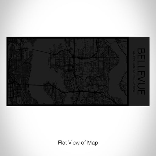 Rendered View of Bellevue Washington Map on 17oz Stainless Steel Insulated Cola Bottle in Stainless in Matte Black
