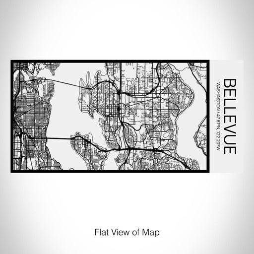 Rendered View of Bellevue Washington Map on 17oz Stainless Steel Insulated Cola Bottle in Stainless in Matte White