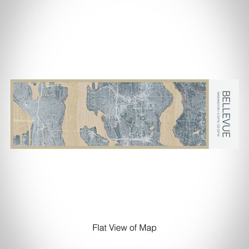 Rendered View of Bellevue Washington Map on 10oz Stainless Steel Insulated Cup in Afternoon with Sliding Lid