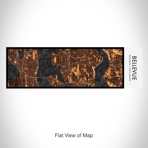Rendered View of Bellevue Washington Map on 10oz Stainless Steel Insulated Cup in Ember with Sliding Lid