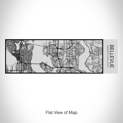 Rendered View of Bellevue Washington Map on 10oz Stainless Steel Insulated Cup with Sipping Lid