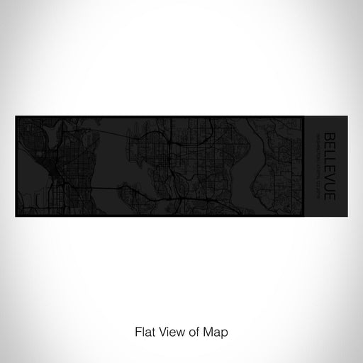 Rendered View of Bellevue Washington Map on 10oz Stainless Steel Insulated Cup in Matte Black with Sliding Lid