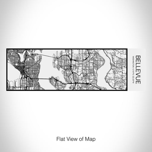 Rendered View of Bellevue Washington Map on 10oz Stainless Steel Insulated Cup in Matte White with Sliding Lid