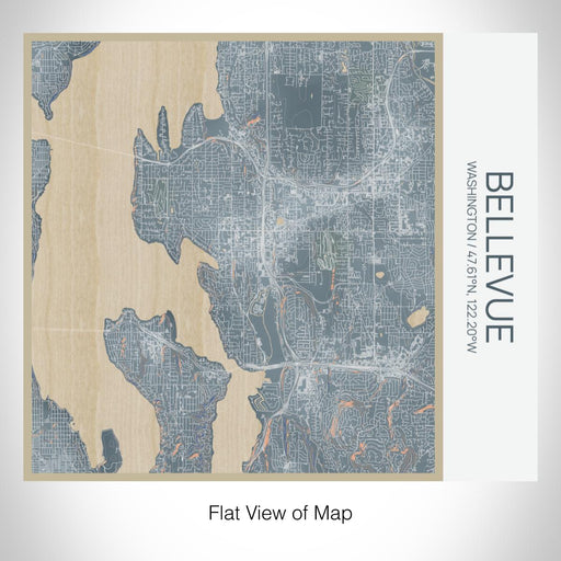 Rendered View of Bellevue Washington Map on 17oz Stainless Steel Insulated Tumbler in Afternoon Map Style