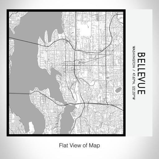 Rendered View of Bellevue Washington Map on 17oz Stainless Steel Insulated Tumbler in Classic Map Style