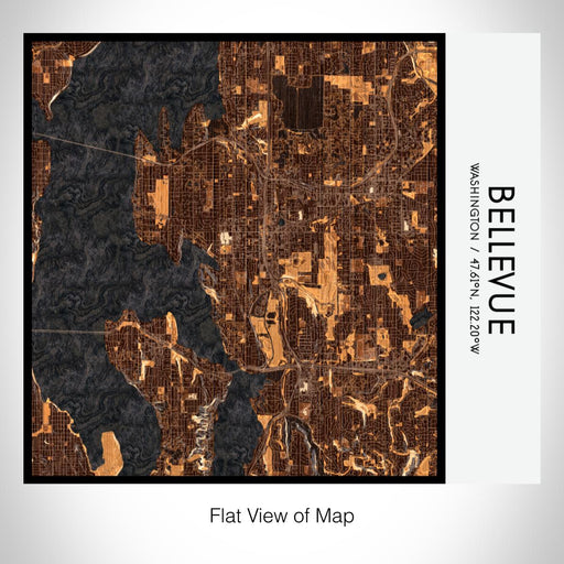 Rendered View of Bellevue Washington Map on 17oz Stainless Steel Insulated Tumbler in Ember Map Style