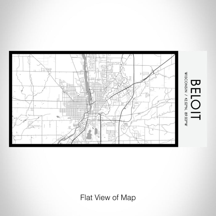 Rendered View of Beloit Wisconsin Map on 17oz Stainless Steel Insulated Bottle with printed classic style map
