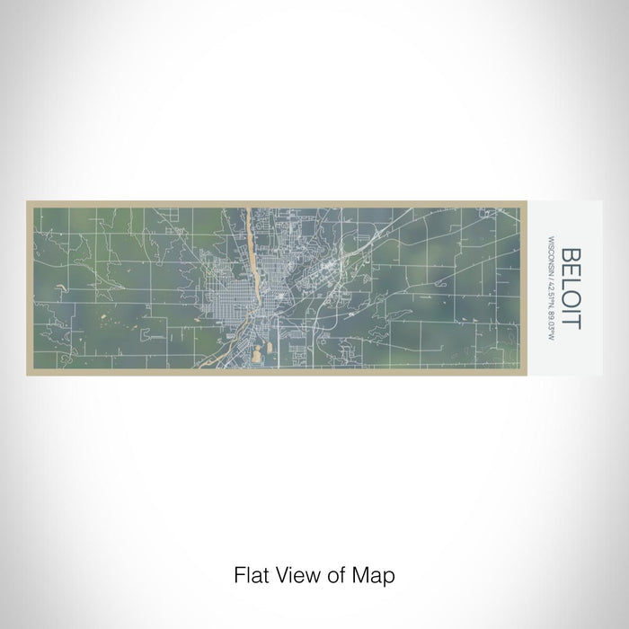 Rendered View of Beloit Wisconsin Map on 10oz Stainless Steel Insulated Cup in Afternoon with Sliding Lid