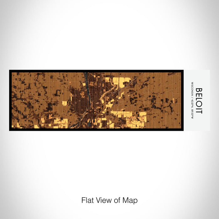 Rendered View of Beloit Wisconsin Map on 10oz Stainless Steel Insulated Cup in Ember with Sliding Lid