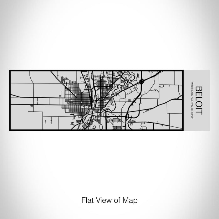 Rendered View of Beloit Wisconsin Map on 10oz Stainless Steel Insulated Cup with Sipping Lid