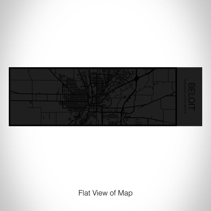 Rendered View of Beloit Wisconsin Map on 10oz Stainless Steel Insulated Cup in Matte Black with Sliding Lid