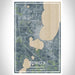 Bemidji Minnesota Map Print Portrait Orientation in Afternoon Style With Shaded Background