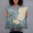 Person holding 18x18 Custom Bemidji Minnesota Map Throw Pillow in Afternoon