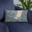 Custom Bemidji Minnesota Map Throw Pillow in Afternoon on Blue Colored Chair