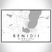 Bemidji Minnesota Map Print Landscape Orientation in Classic Style With Shaded Background