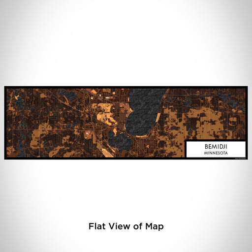 Flat View of Map Custom Bemidji Minnesota Map Enamel Mug in Ember