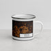 Right View Custom Bemidji Minnesota Map Enamel Mug in Ember