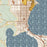 Bemidji Minnesota Map Print in Woodblock Style Zoomed In Close Up Showing Details