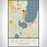 Bemidji Minnesota Map Print Portrait Orientation in Woodblock Style With Shaded Background