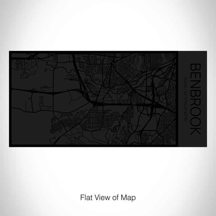 Rendered View of Benbrook Texas Map on 17oz Stainless Steel Insulated Cola Bottle in Stainless in Matte Black