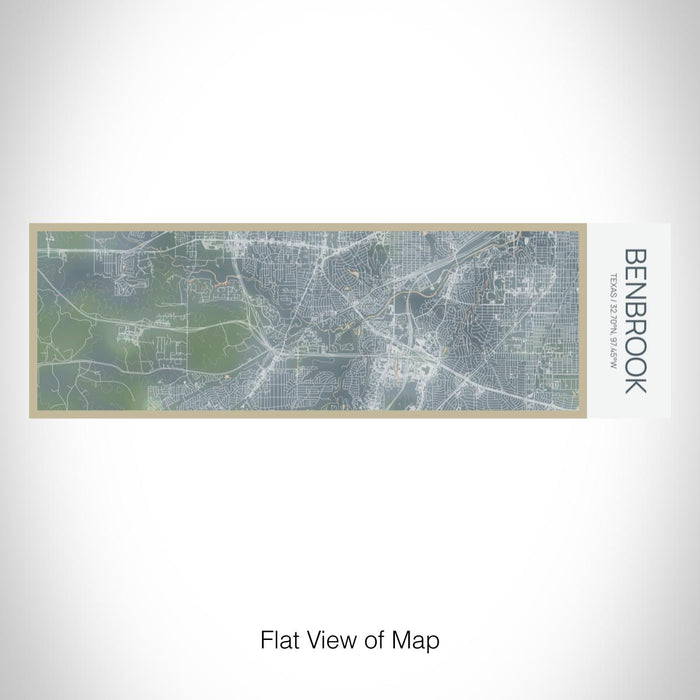 Rendered View of Benbrook Texas Map on 10oz Stainless Steel Insulated Cup in Afternoon with Sliding Lid