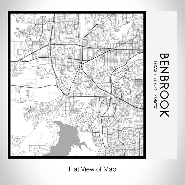 Rendered View of Benbrook Texas Map on 17oz Stainless Steel Insulated Tumbler in Classic Map Style