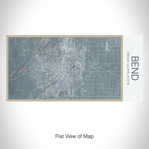 Rendered View of Bend Oregon Map on 17oz Stainless Steel Insulated Bottle with printed afternoon style map