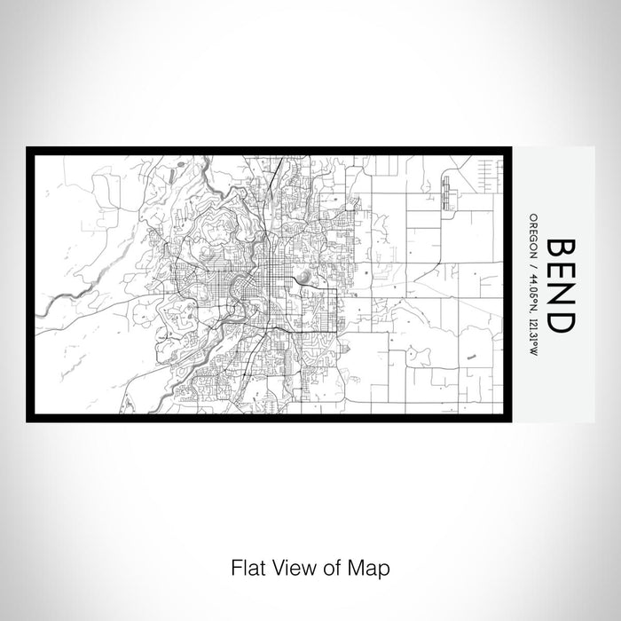 Rendered View of Bend Oregon Map on 17oz Stainless Steel Insulated Bottle with printed classic style map