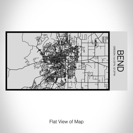 Rendered View of Bend Oregon Map on 17oz Stainless Steel Insulated Cola Bottle in Stainless