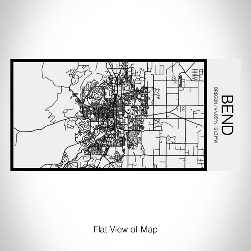 Rendered View of Bend Oregon Map on 17oz Stainless Steel Insulated Cola Bottle in Stainless in Matte White