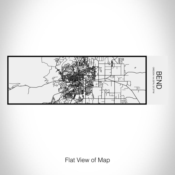 Rendered View of Bend Oregon Map on 10oz Stainless Steel Insulated Cup in Matte White with Sliding Lid