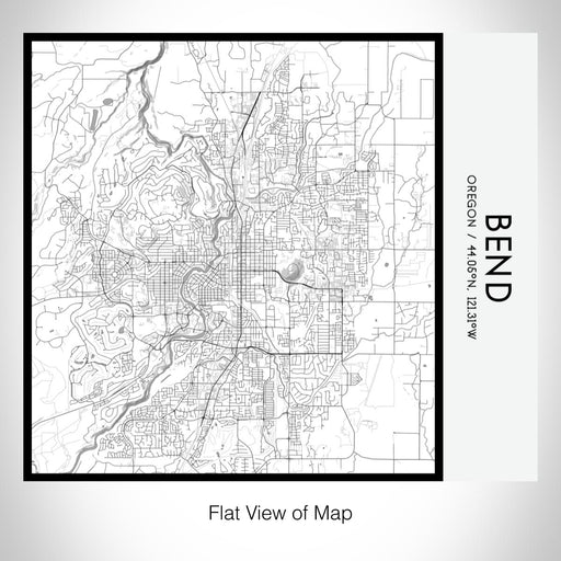 Rendered View of Bend Oregon Map on 17oz Stainless Steel Insulated Tumbler in Classic Map Style