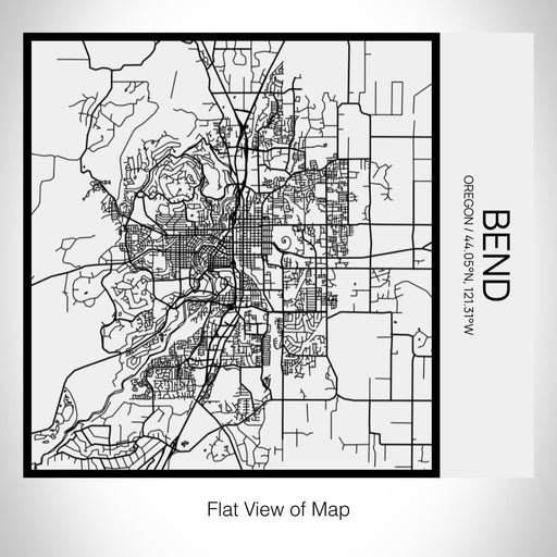 Rendered View of Bend Oregon Map on 17oz Stainless Steel Insulated Tumbler in Matte White with Tactile Lines