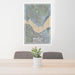 24x36 Benicia California Map Print Portrait Orientation in Afternoon Style Behind 2 Chairs Table and Potted Plant