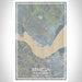 Benicia California Map Print Portrait Orientation in Afternoon Style With Shaded Background