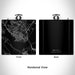 Rendered View of Benicia California Map Engraving on 6oz Stainless Steel Flask in Black