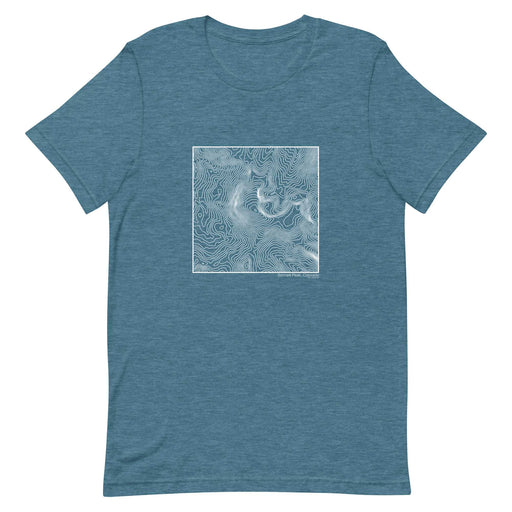 Bennett Peak Colorado Topographic  Map Unisex T-Shirt with City inscription in Heather Teal