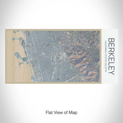 Rendered View of Berkeley California Map on 17oz Stainless Steel Insulated Bottle with printed afternoon style map