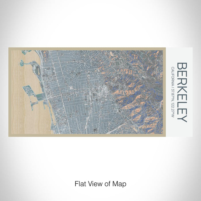 Rendered View of Berkeley California Map on 17oz Stainless Steel Insulated Bottle with printed afternoon style map