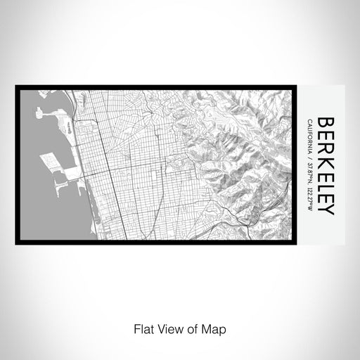 Rendered View of Berkeley California Map on 17oz Stainless Steel Insulated Bottle with printed classic style map