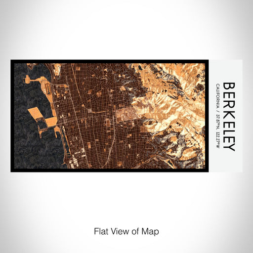 Rendered View of Berkeley California Map on 17oz Stainless Steel Insulated Bottle with printed ember style map
