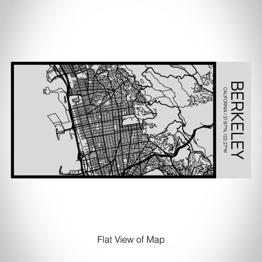 Rendered View of Berkeley California Map on 17oz Stainless Steel Insulated Cola Bottle in Stainless