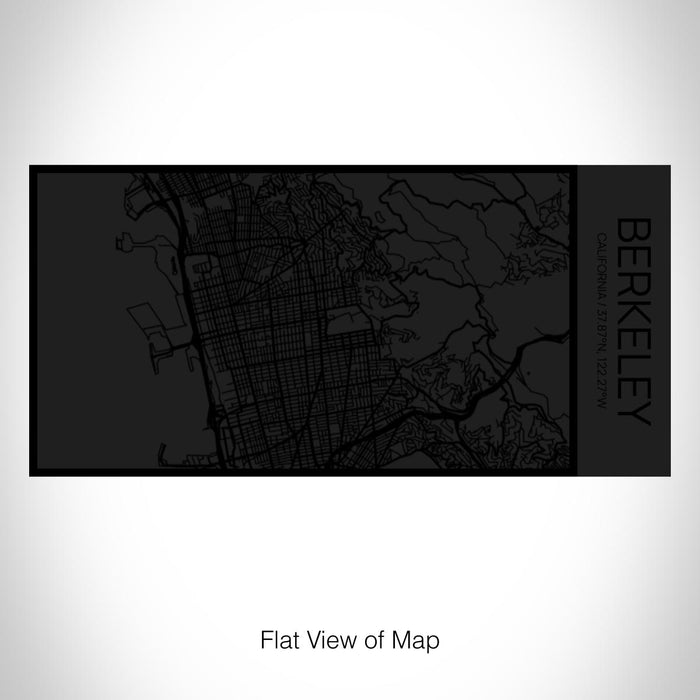 Rendered View of Berkeley California Map on 17oz Stainless Steel Insulated Cola Bottle in Stainless in Matte Black